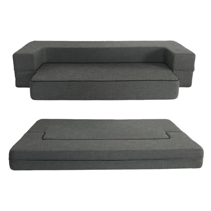 Modernes Klappsofa mit Memory-Schaum & Schlaffunktion – Dunkelgrau