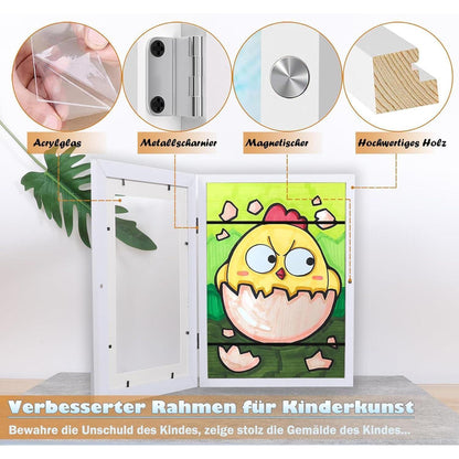 Holz Bilderrahmen 21x30cm A4 | Befüllbarer Fotorahmen