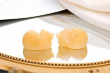 Orange Calcite Katze Figur - Natürlicher Heilstein