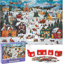 Adventskalender Puzzle 2024 Weihnachts Jigsaw 1008 Teile Spaß für die