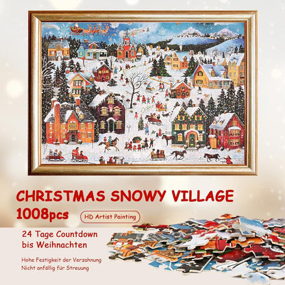 Adventskalender Puzzle 2024 Weihnachts Jigsaw 24 Boxen 1008