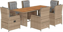 Polyrattan Gartenmöbel Set 6 Personen Tisch 6