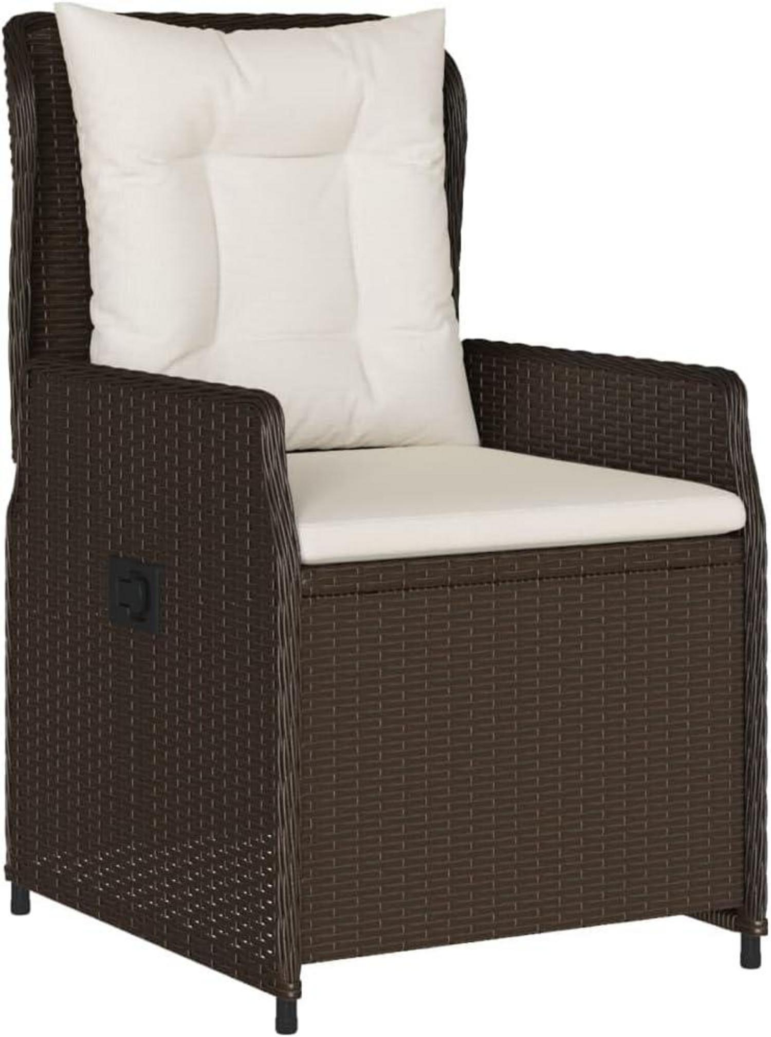 IKAYAA Polyrattan Gartenmöbel Set mit Tisch und 8 Verstellbare Stühlen, inkl. Sitzkissen