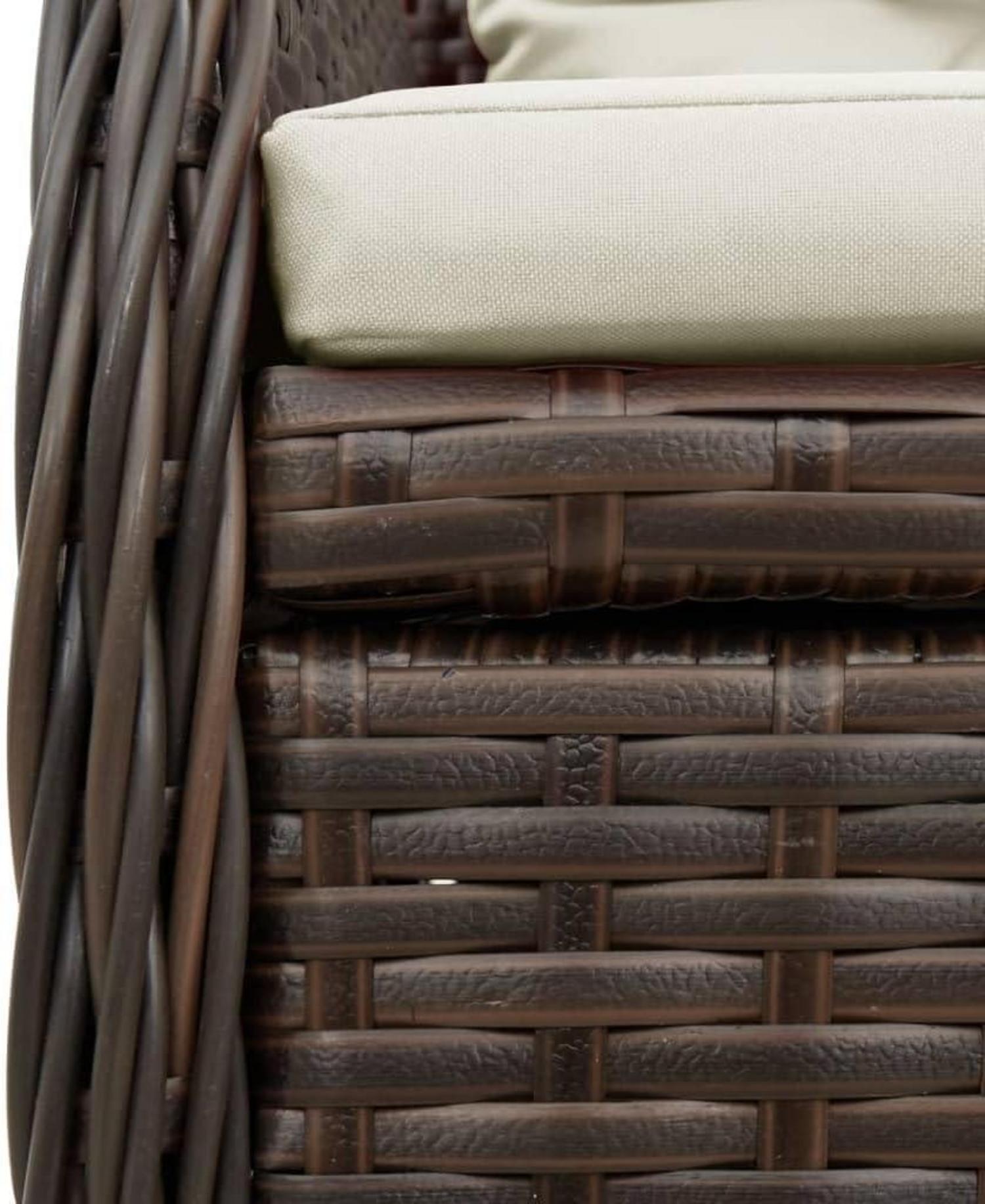 Polyrattan Gartenmöbel Set 8 Personen Tisch Hochlehner