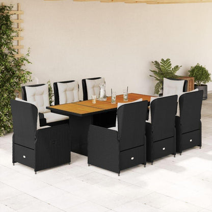 Polyrattan Gartenmöbel Set 8 Personen Tisch 8 Stühlen Beige