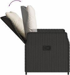 IKAYAA Polyrattan Sitzgruppe 8 Personen, Gartenmöbel Set mit Tisch & Verstellbaren Hochlehner Stühlen, Essgruppe inkl. Sitzkissen