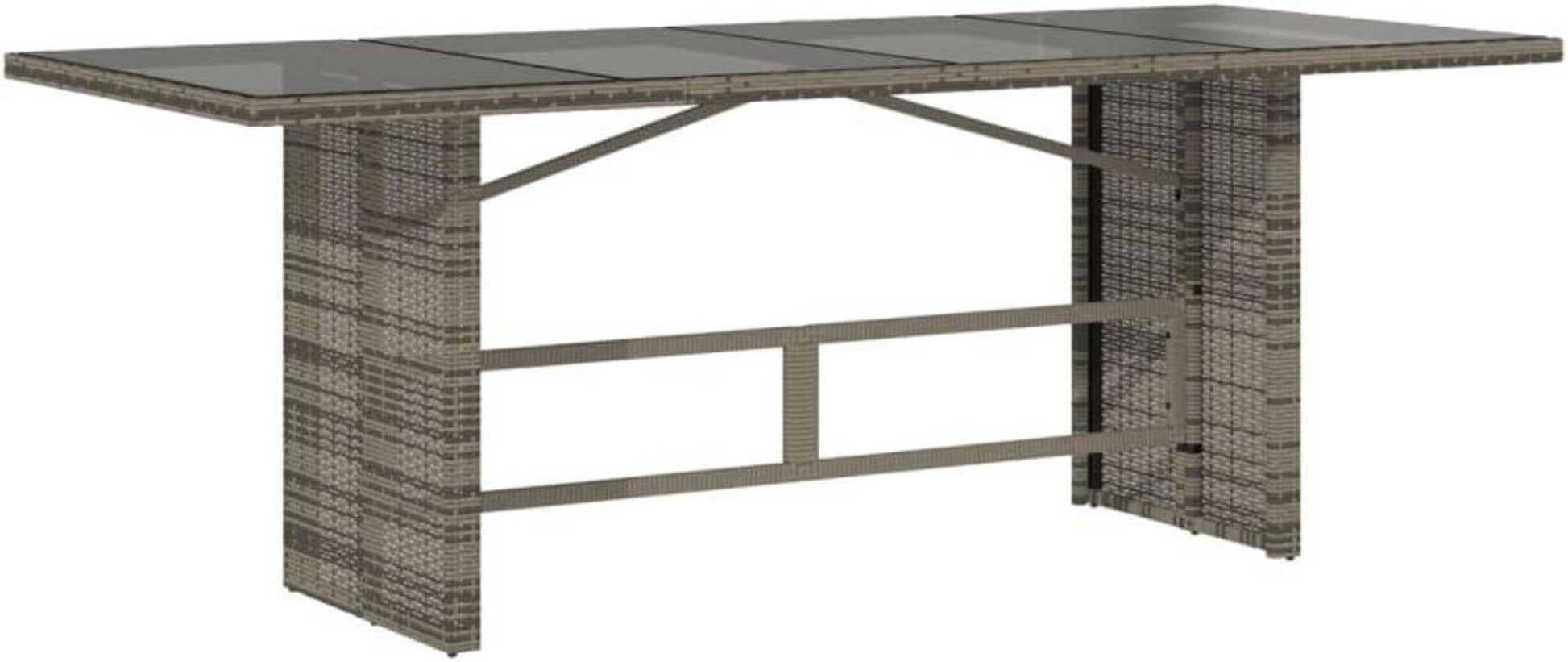 Polyrattan Essgruppe 6 Personen mit Tisch und 6 Hochlehner Stühlen