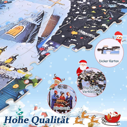 Adventskalender Puzzle 2024 Weihnacht Jigsaw Puzzles 1008 Teile