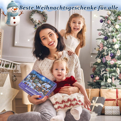 Adventskalender Puzzle 2024 mit 1008 Teile für Erwachsene und Kinder