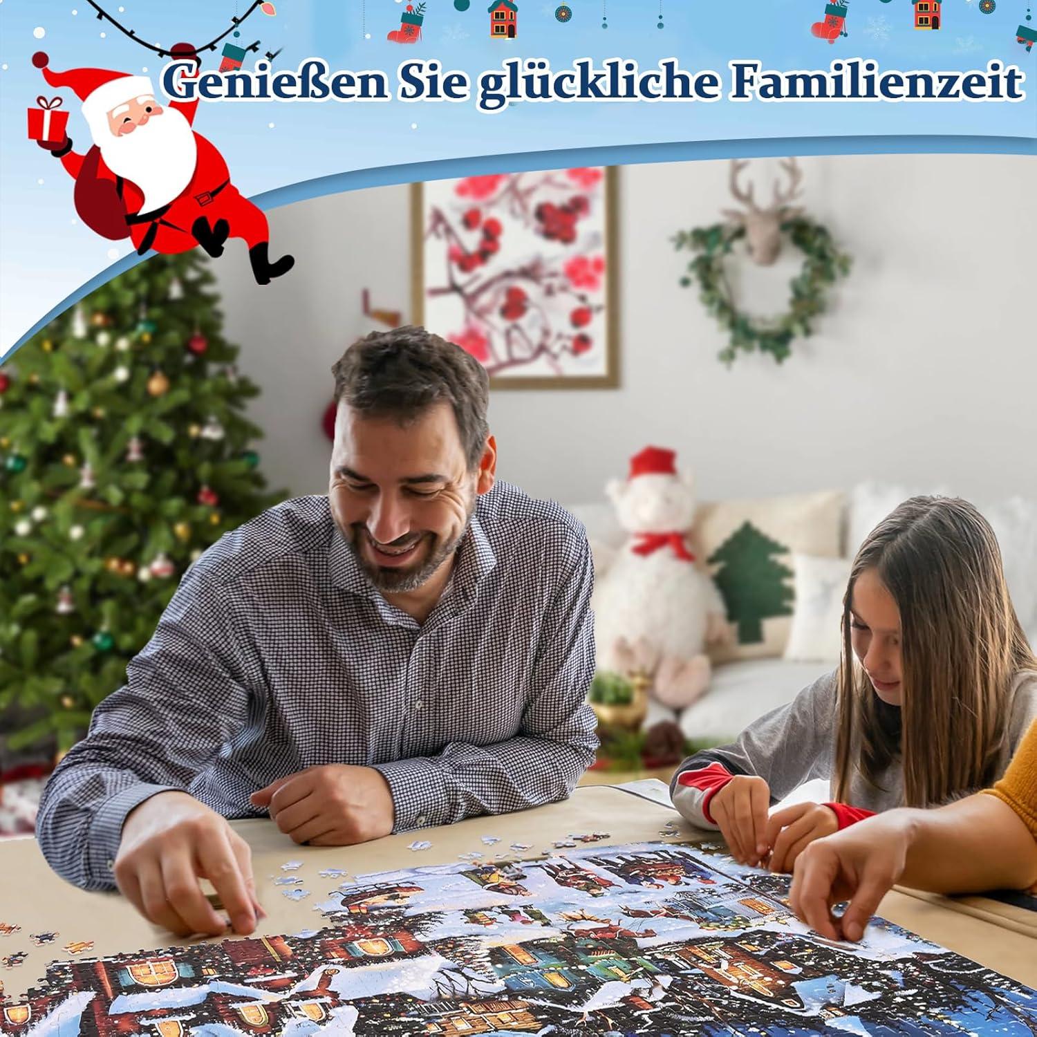Adventskalender Puzzle 2024 Jigsaw Weihnacht 1008 Teile Erwachsene Kinder