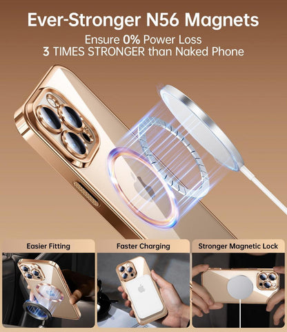 iPhone 16 Pro Hülle 3in1 Militärstandard Magnetisch Stoßfest - Titan