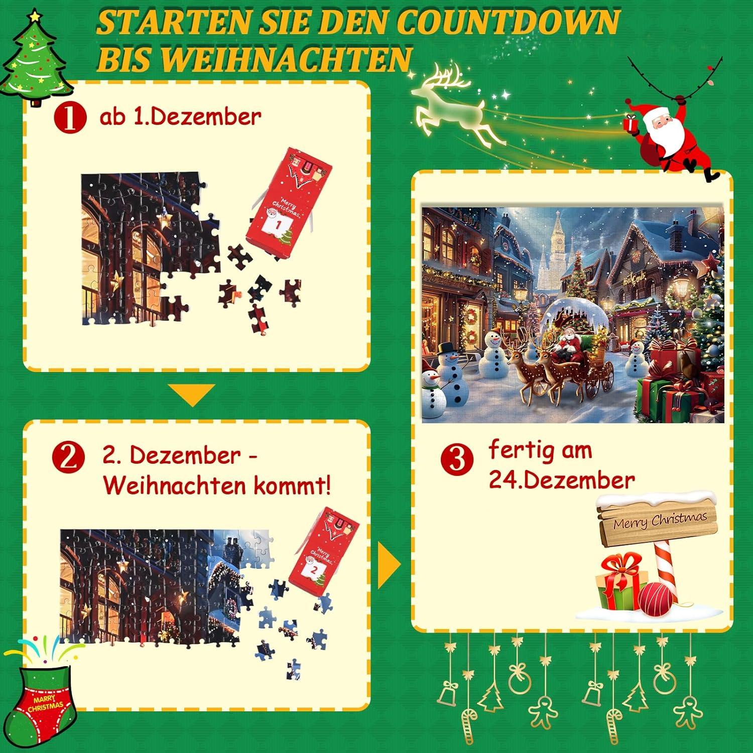 Evolyline Puzzle Adventskalender 2024 - 1008 Teile