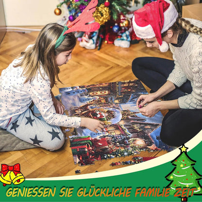 Adventskalender Puzzle 2024 für Erwachsene und Kinder 1008 Teile bunt