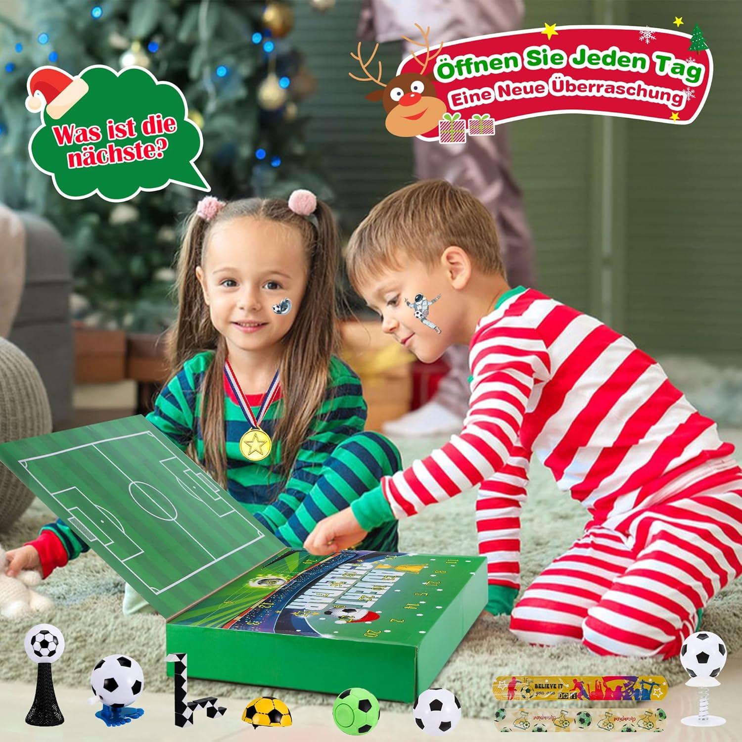 Adventskalender Fußball Spielzeug für Kinder 2024 Weihnachtskalender