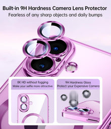 Hülle für iPhone 16 Pink, 3-in-1 mit