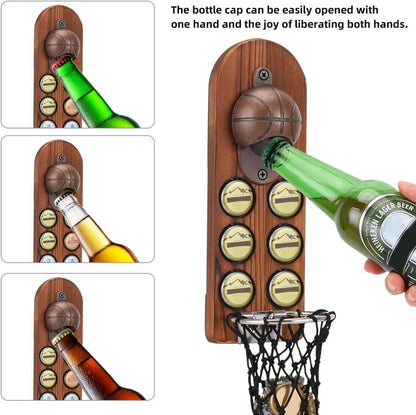 Flaschenöffner Wand magnetisch Retro Holz Beer Opener Männergeschenk
