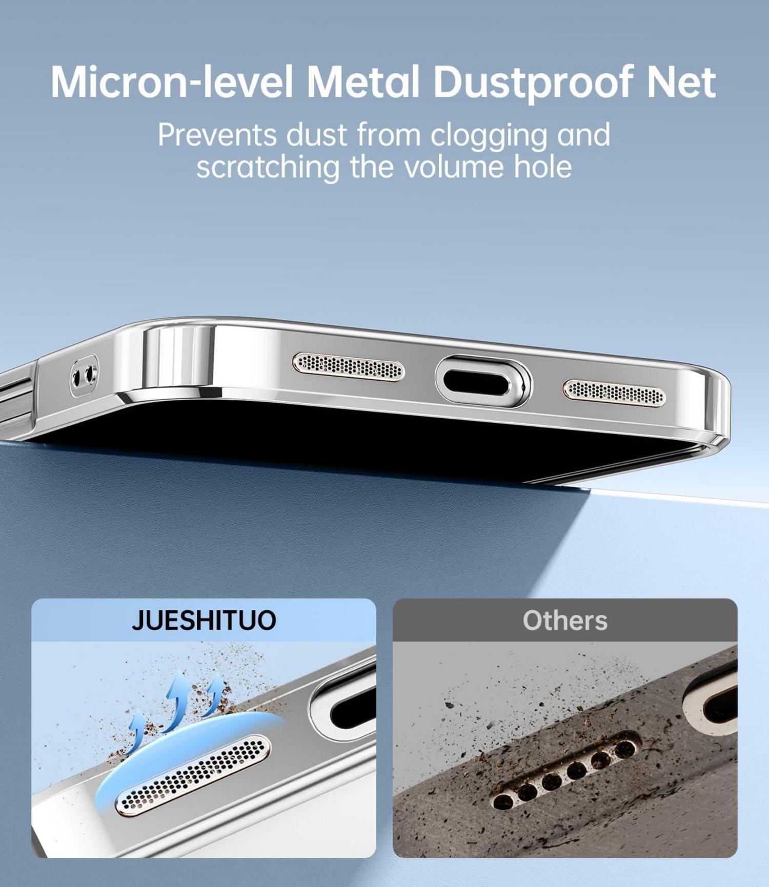 Handyhülle für iPhone 16 Pro, 3-in-1 Silber, Magnete, Militärstandard