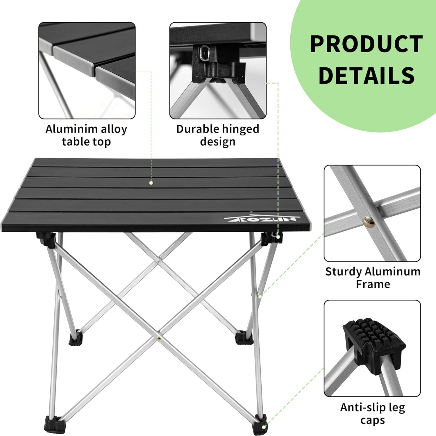 Klappbarer Campingtisch Aluminium Tragbar Picknicktisch Falbar Strand Rasen