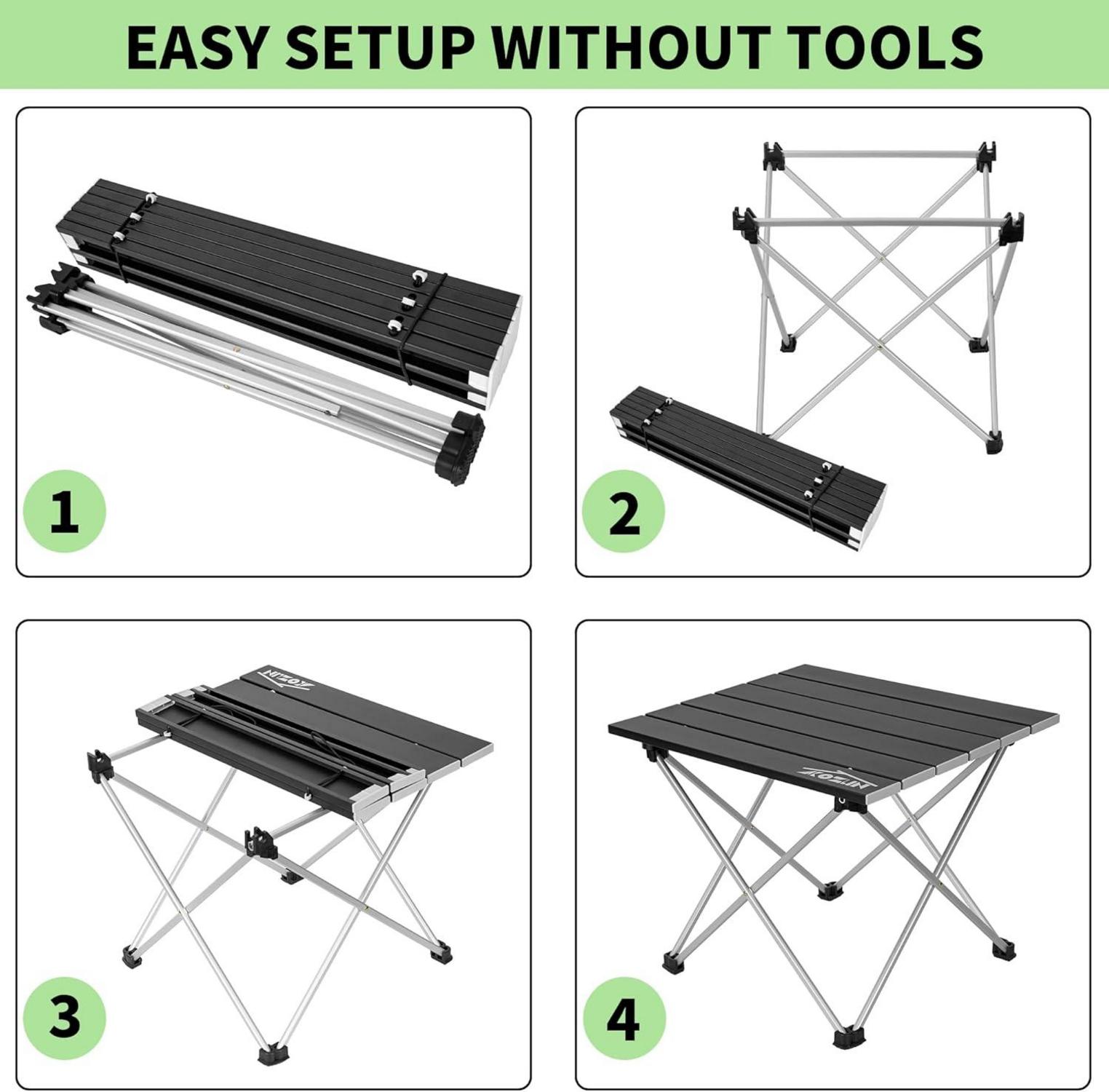 Klappbarer Campingtisch Aluminium Tragbar Picknicktisch Faltbar