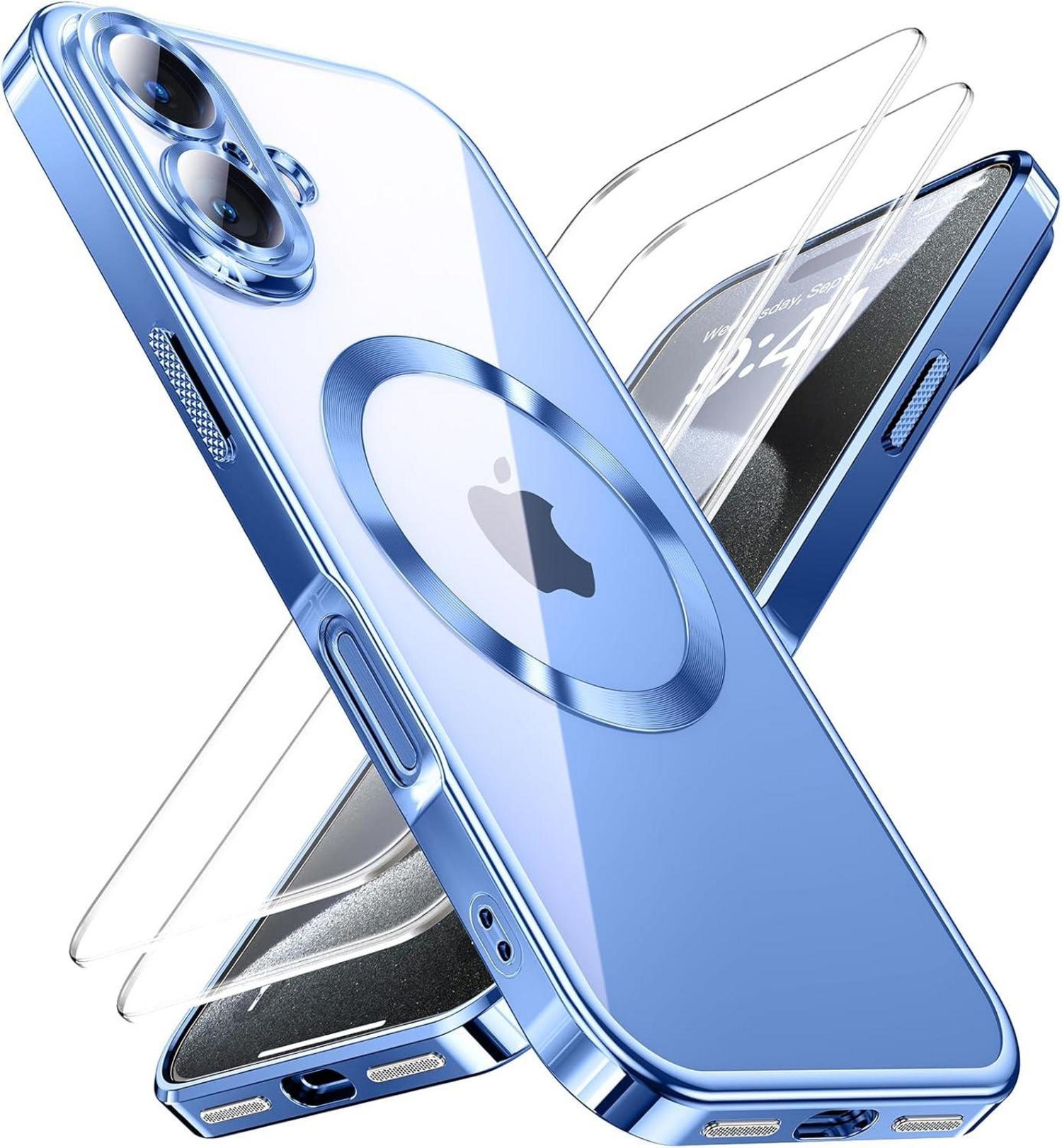 iPhone 16 Hülle mit 2 Schutzfolien [Militärstandard] [N56