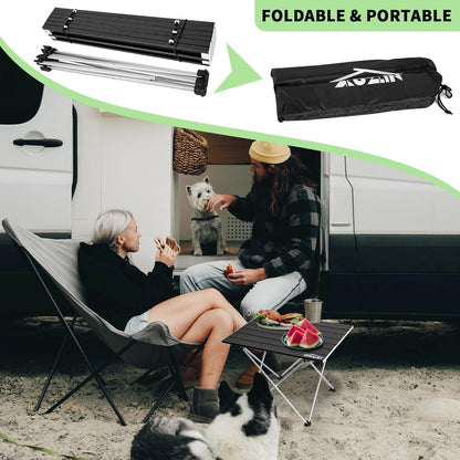 Klappbarer Campingtisch Aluminium Strand Picknick Faltbar mit Tragetasche