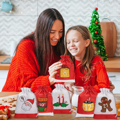 2024 DIY Adventskalender zum Befüllen 18x13 cm für Kinder