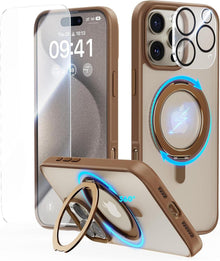 360° Magie Stand iPhone 16 Pro Hülle Militärschutz Unsichtbarer