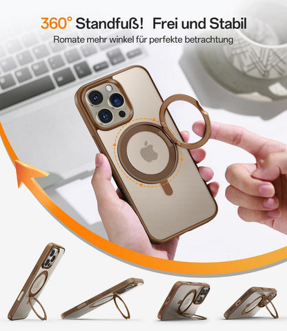 360° Magie Stand iPhone 16 Pro Hülle Militärschutz Unsichtbarer