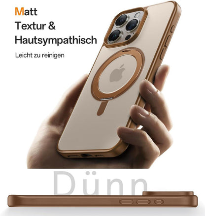 360° Magic Stand für iPhone 16 Pro Hülle Militärschutz Unsichtbarer