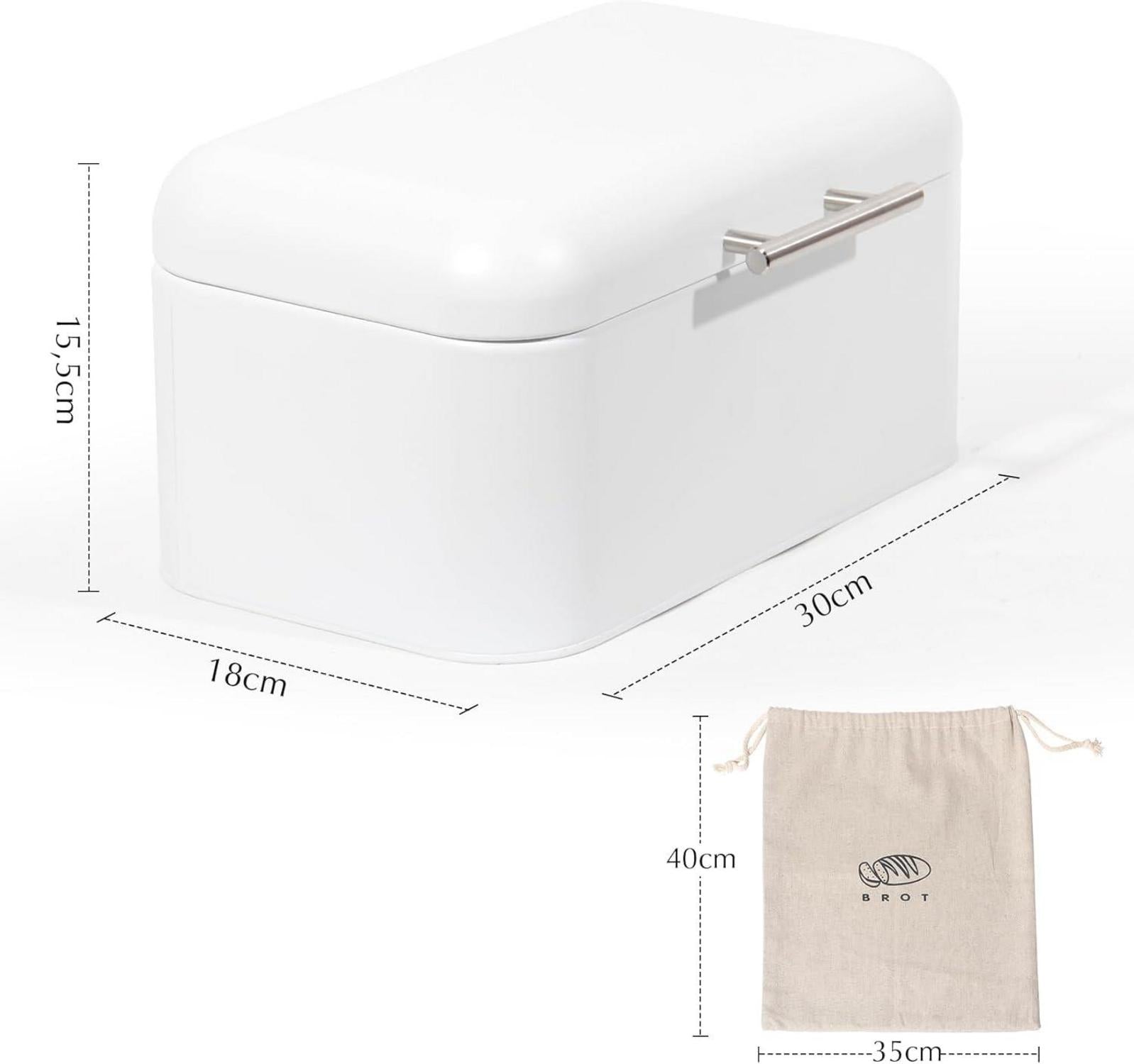 SYLANDO Brotkasten Metall Edelstahlgriff Retro Brot Box
