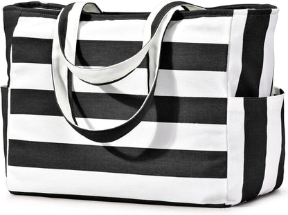 Große Strandtasche für Frauen - Multifunktionale Badetasche mit viel