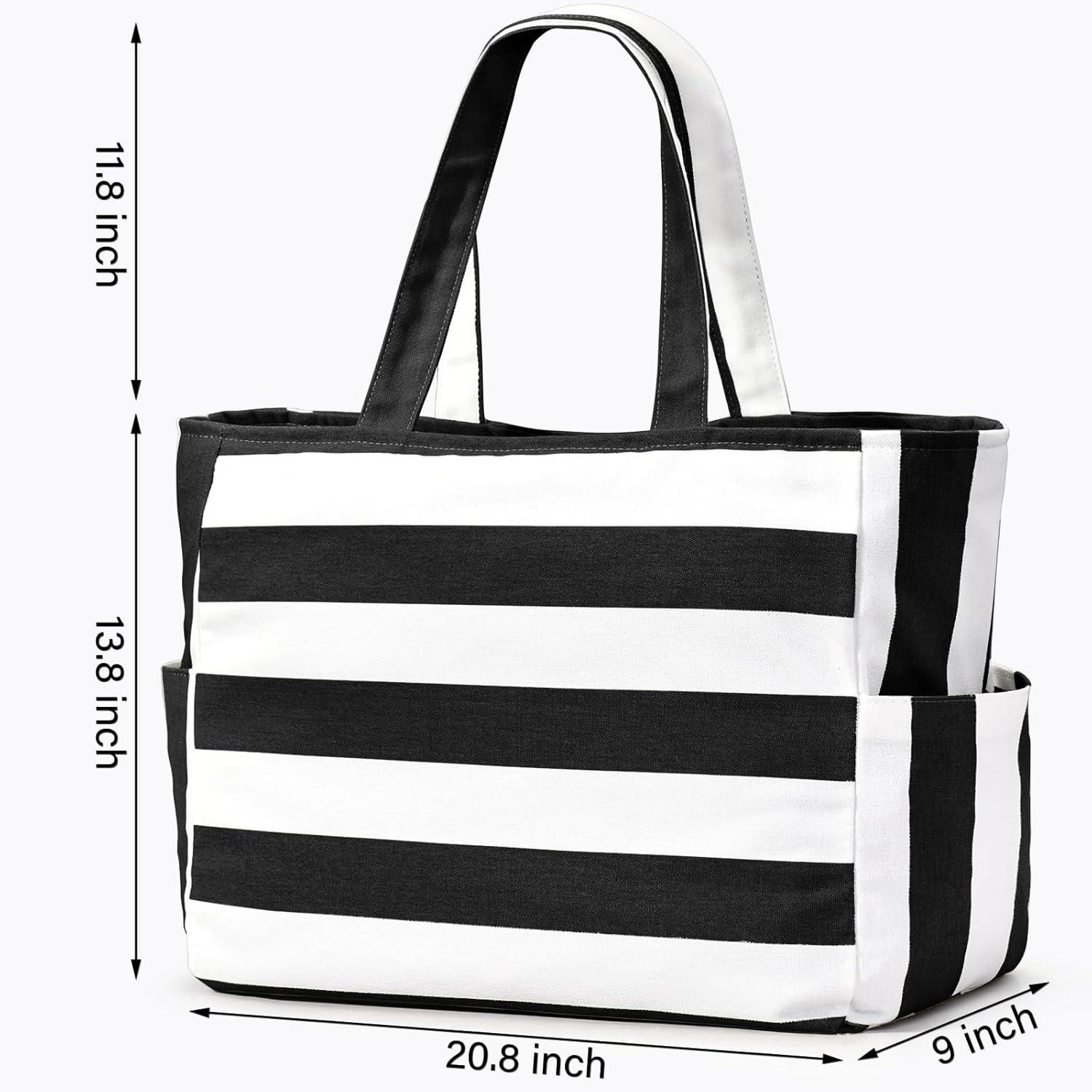 Große Strandtasche für Frauen - Multifunktionale Badetasche mit viel