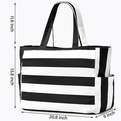 Große Strandtasche für Frauen - Multifunktionale Badetasche mit viel