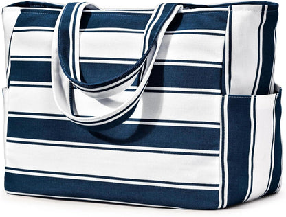 Geräumige Strandtasche mit Reißverschluss - Wasserabweisend & Faltbar