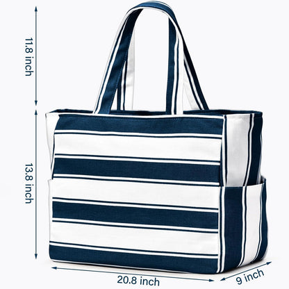 Geräumige Strandtasche mit Reißverschluss - Wasserabweisend & Faltbar