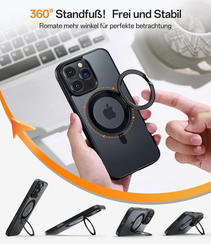 360° Magic Stand für iPhone 16 Pro Max Hülle Militärschutz