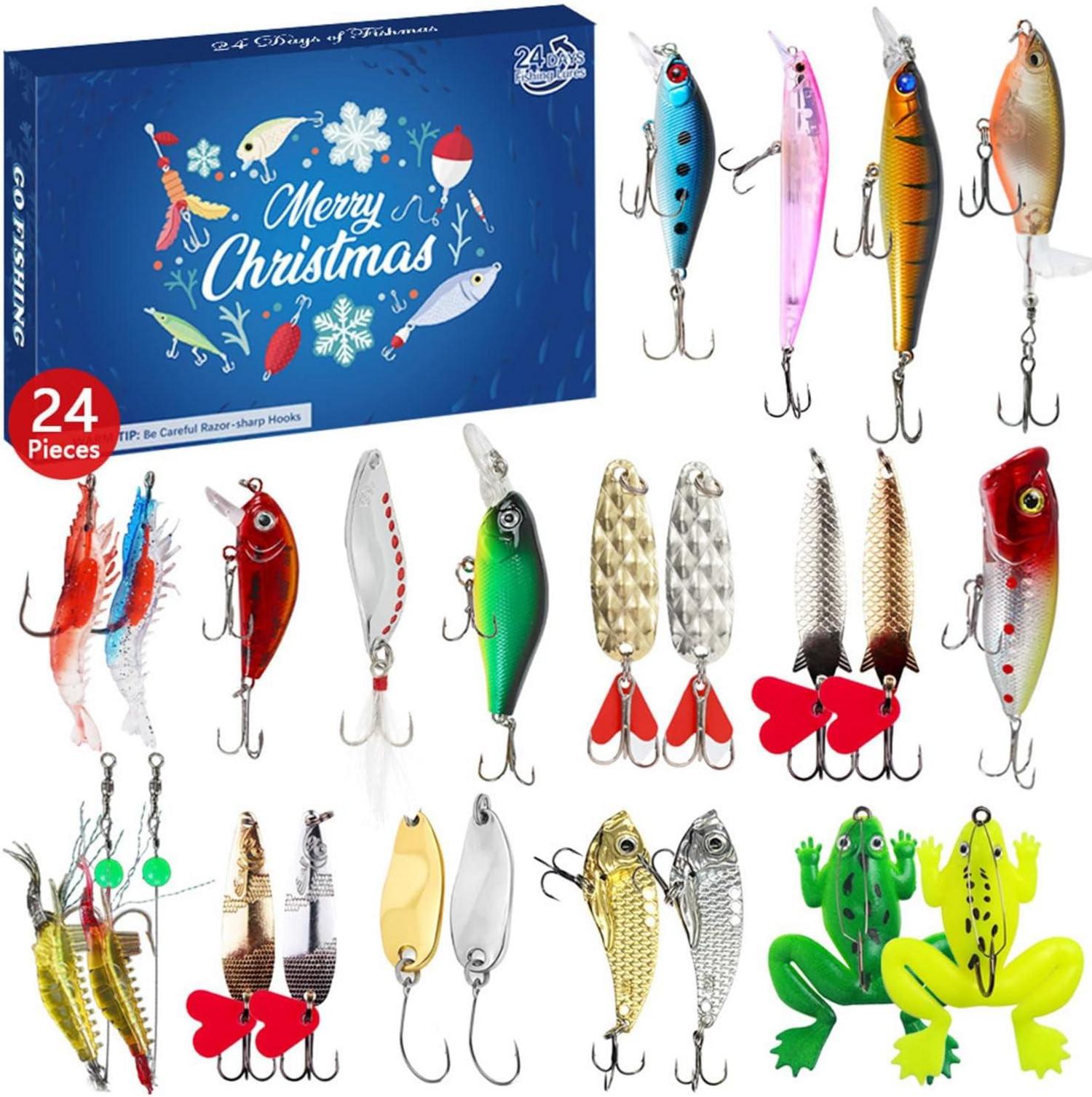 Angel Adventskalender 2024 für Männer, Deluxe Köder Set