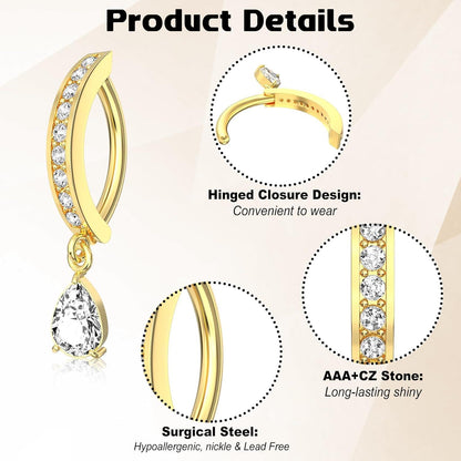 Bauchnabelpiercing Set Edelstahl Strassstein Geschenk