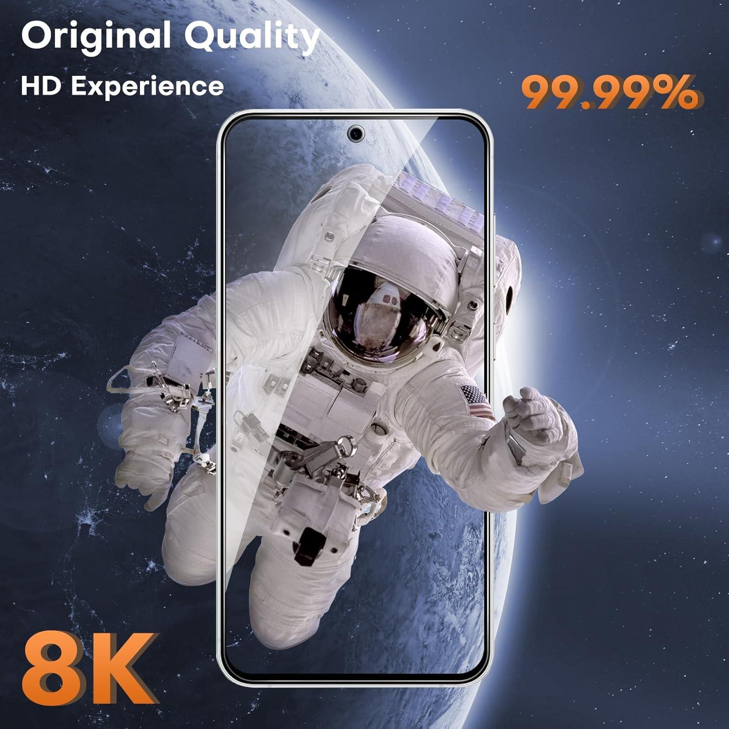 OMOTON Panzer Schutz Glas für Samsung Galaxy S24 FE, 3 Stück, HD Displayschutzfolie 6.7 Zoll