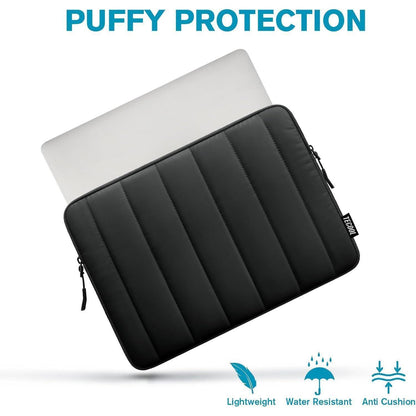 16 Zoll Laptop Tasche mit Zubehörtasche, Schwarz