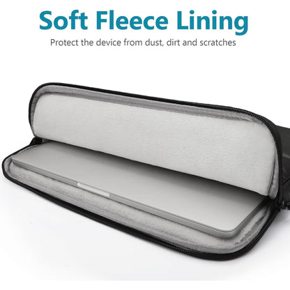 16 Zoll Laptop Tasche mit Zubehörtasche, Schwarz