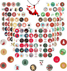 Adventskalender Zahlen Aufkleber Weihnachten DIY Nummern Sticker