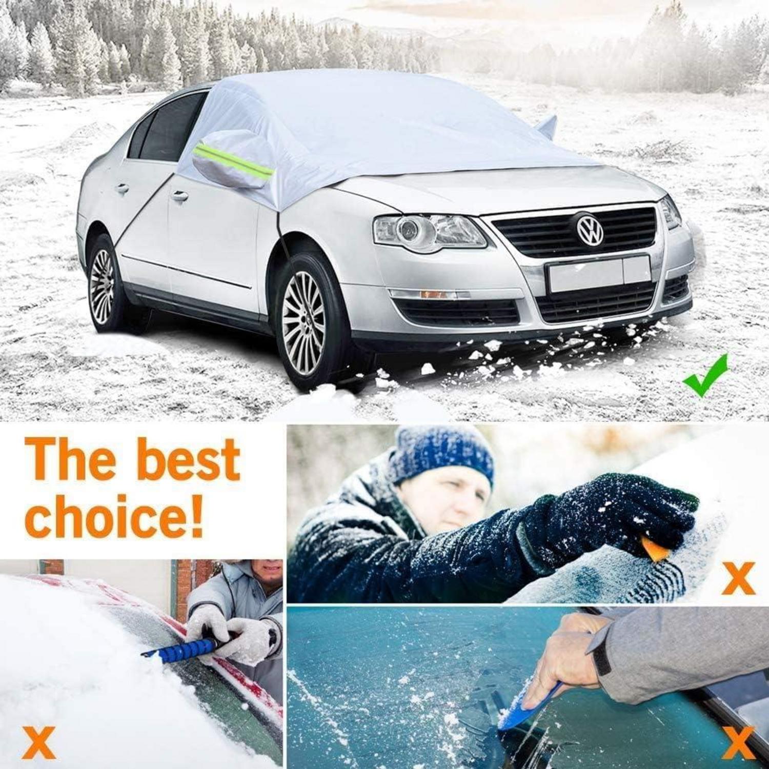 Frontscheibenabdeckung Frostschutz Auto Sonnenschutz 230*145cm Silber