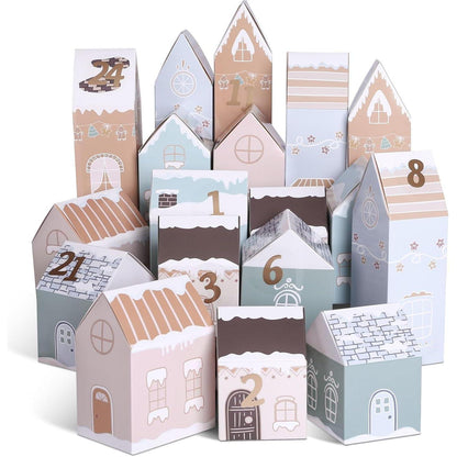 Adventskalender Boxen für Kinder Weihnachten Häuser