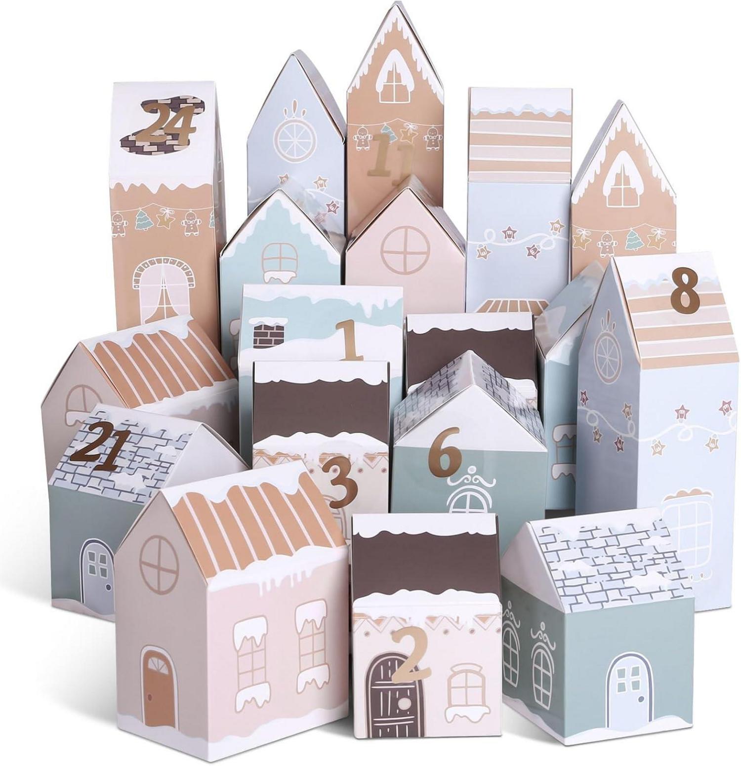Adventskalender Boxen Weihnachtskalender Hausform 24 Schachteln