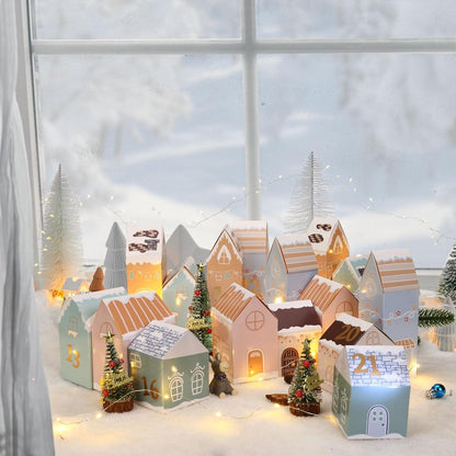 Kesote Adventskalender Boxen Kinder Weihnachten Häuser Schachteln 24