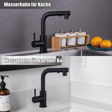 Schwarzer Wasserhahn mit ausziehbarer
