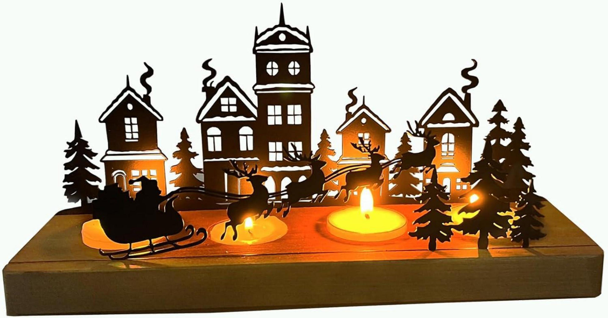 Adventskranz Teelichthalter Kerzenständer Weihnachtsdeko 28x12cm