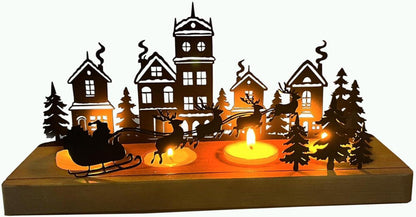 Adventskranz Teelichthalter Kerzenständer Weihnachtsdeko 28x12cm