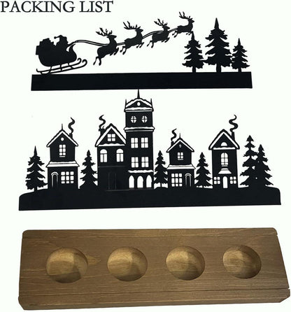 Adventskranz Teelichthalter Kerzenständer Weihnachtsdeko 28x12cm